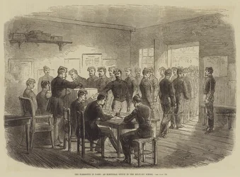The Plebiscite in Paris, an Electoral Office in the Military School